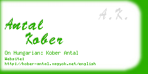 antal kober business card